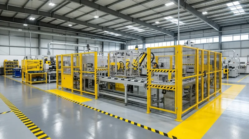 Adequação e segurança de maquinário em linha de produção industrial